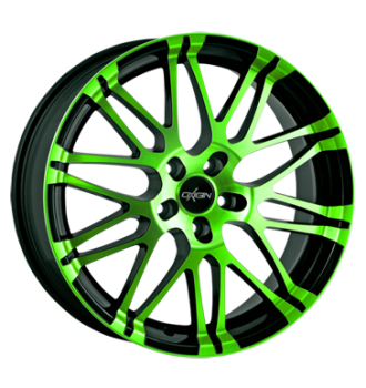 Oxigin, 14 Oxrock, 11x20 ET50 5x108 72,6, neon green polish