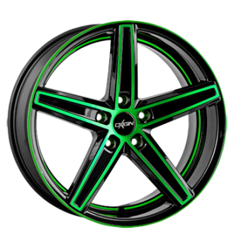 Oxigin, 18 Concave, 9x21 ET18 5x120 76,9, neon green polish