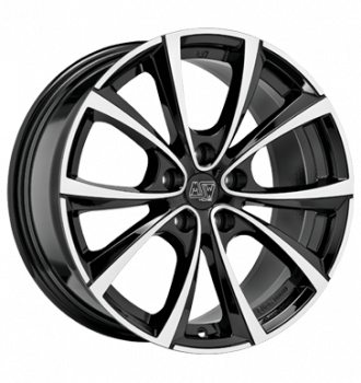 MSW, 27 T, 9,5x19 ET45 5x114,3 64,12, gloss black full polished