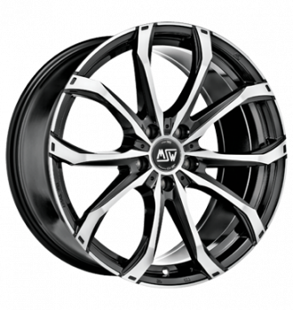 MSW, 48, 8,5x20 ET45 5x112 73,1, gloss black full polished