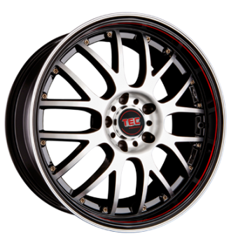 TEC Speedwheels, AR 1, 8,5x19 ET15 5x120 74,1, RS schwarzsilber frontpoliert