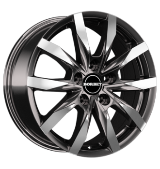 Borbet, CW5, 7,5x18 ET45 5x108 72,5, mistral anthracite glossy polished