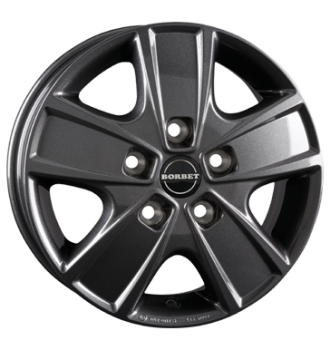 Borbet, CWG, 6x16 ET68 5x130 78,1, mistral anthracite glossy