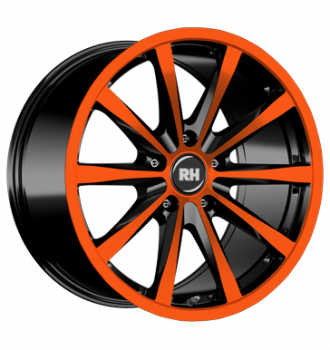 RH, GT, 8x18 ET35 5x112 72,6, color polished - orange