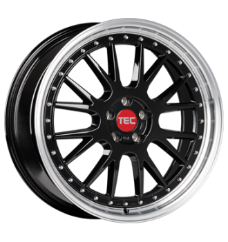 TEC Speedwheels, GT Evo, 8x18 ET35 5x114,3 72,5, black-polished-lip