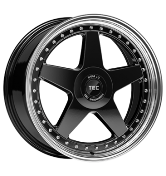 TEC Speedwheels, GT Evo-R, 8,5x19 ET30 5x100 64, schwarz-glanz-hornpoliert