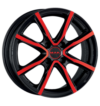 MAK, Milano 4, 4,5x15 ET35 4x100 54,1, black and red