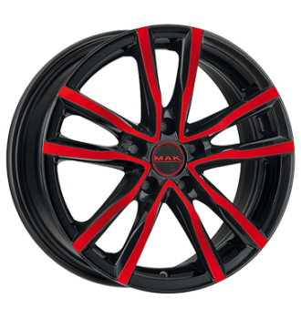 MAK, Milano, 7x17 ET40 5x114,3 76, black and red