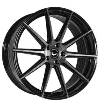 Barracuda, Project 2.0, 9x21 ET40 5x108 73,1, higloss-black brushed surface